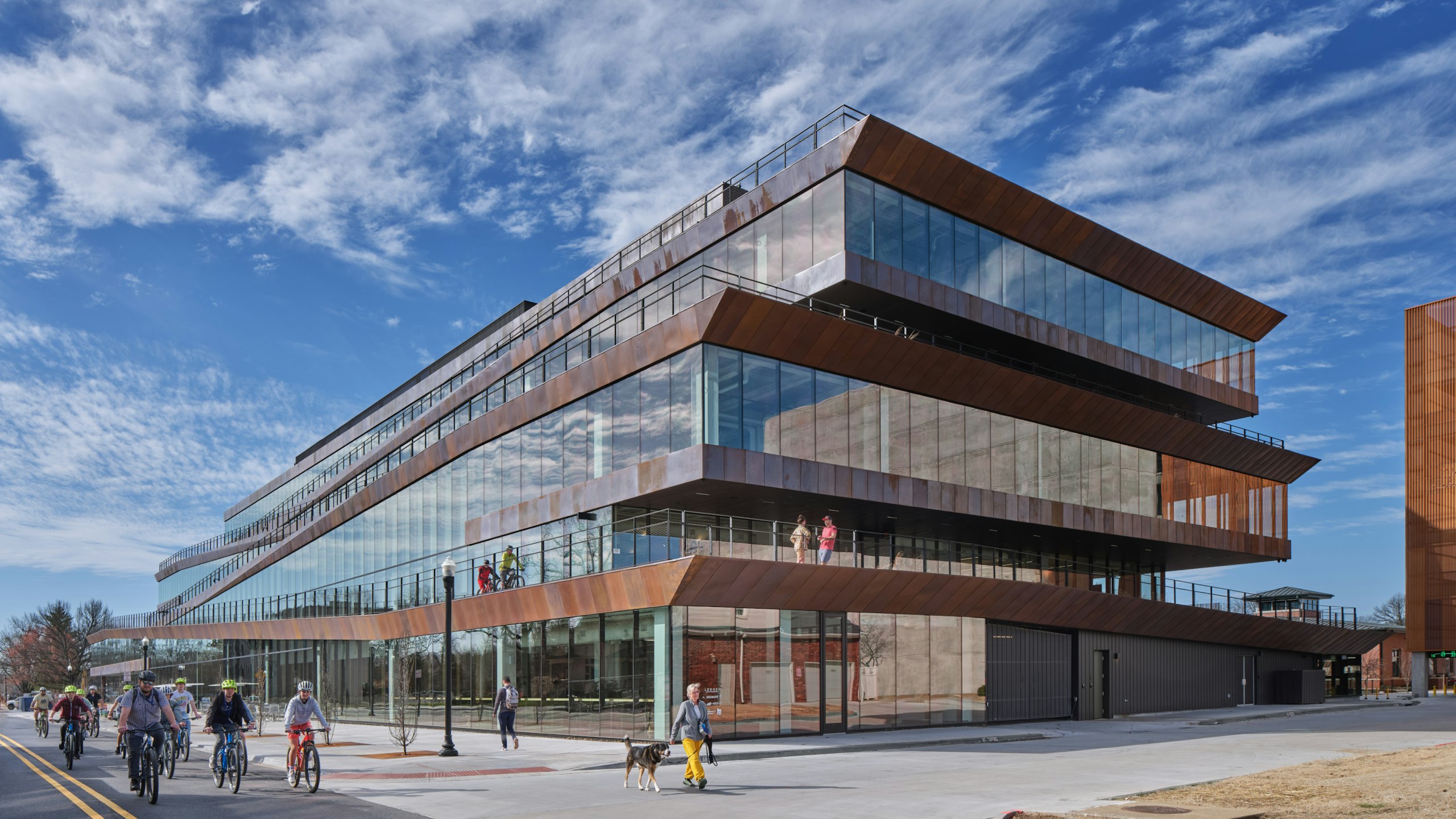 An exterior view of the Ledger office space in Bentonville, Arkansas