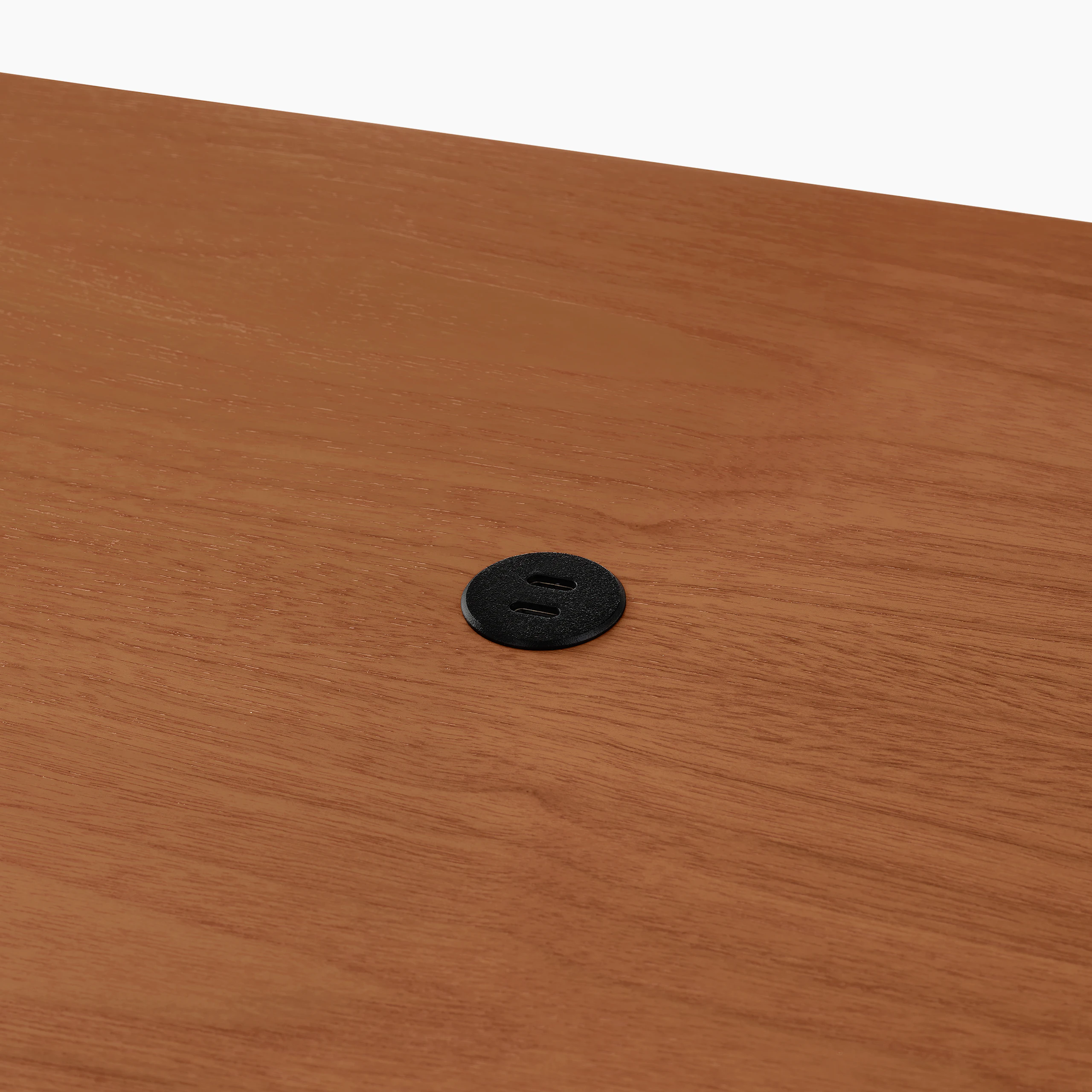 Surface-integrated dual port USB-C power solution shown in black.