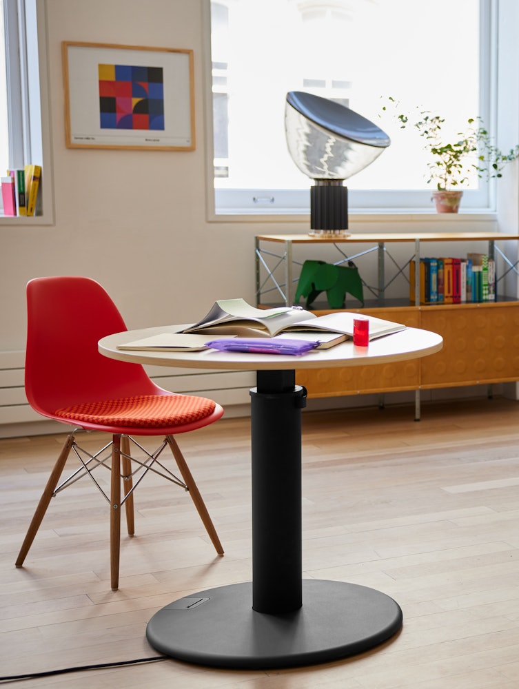 Eames Molded Plastic Side Chair with Seat Pad