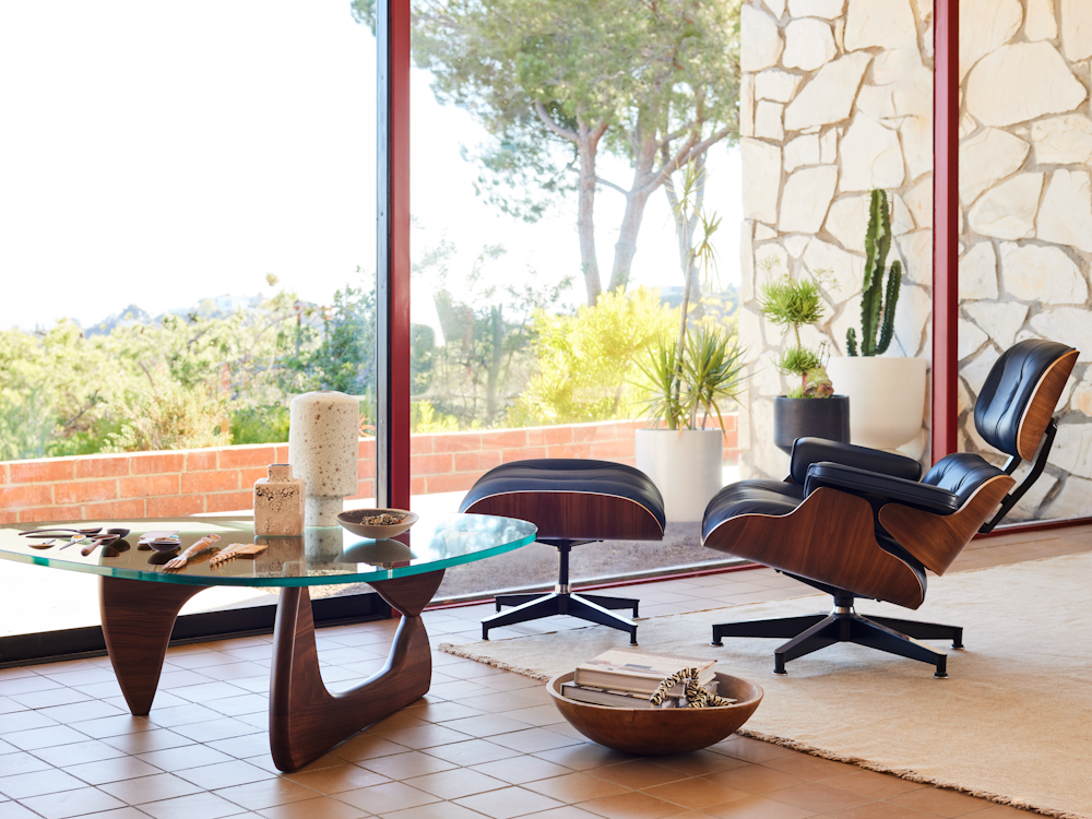 Eames Lounge Chair and Noguchi Table