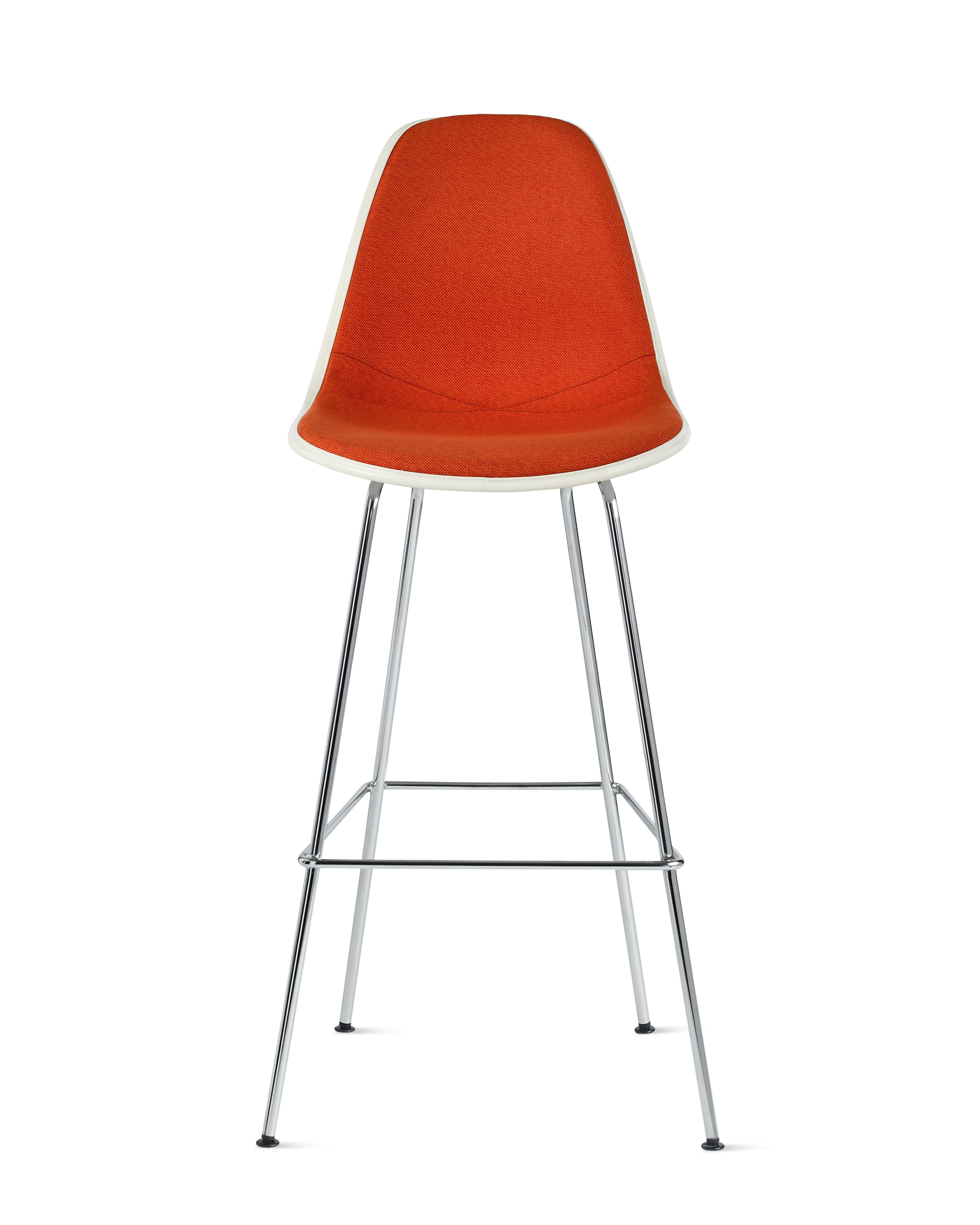 Eames Upholstered Molded Plastic Stool