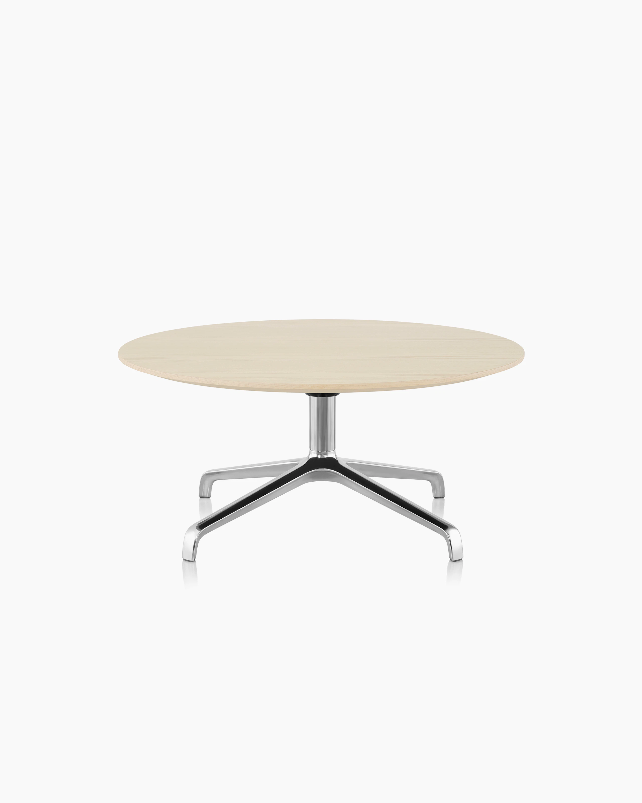 16" Striad Table as an occasional table with ash veneer and 4-star base.