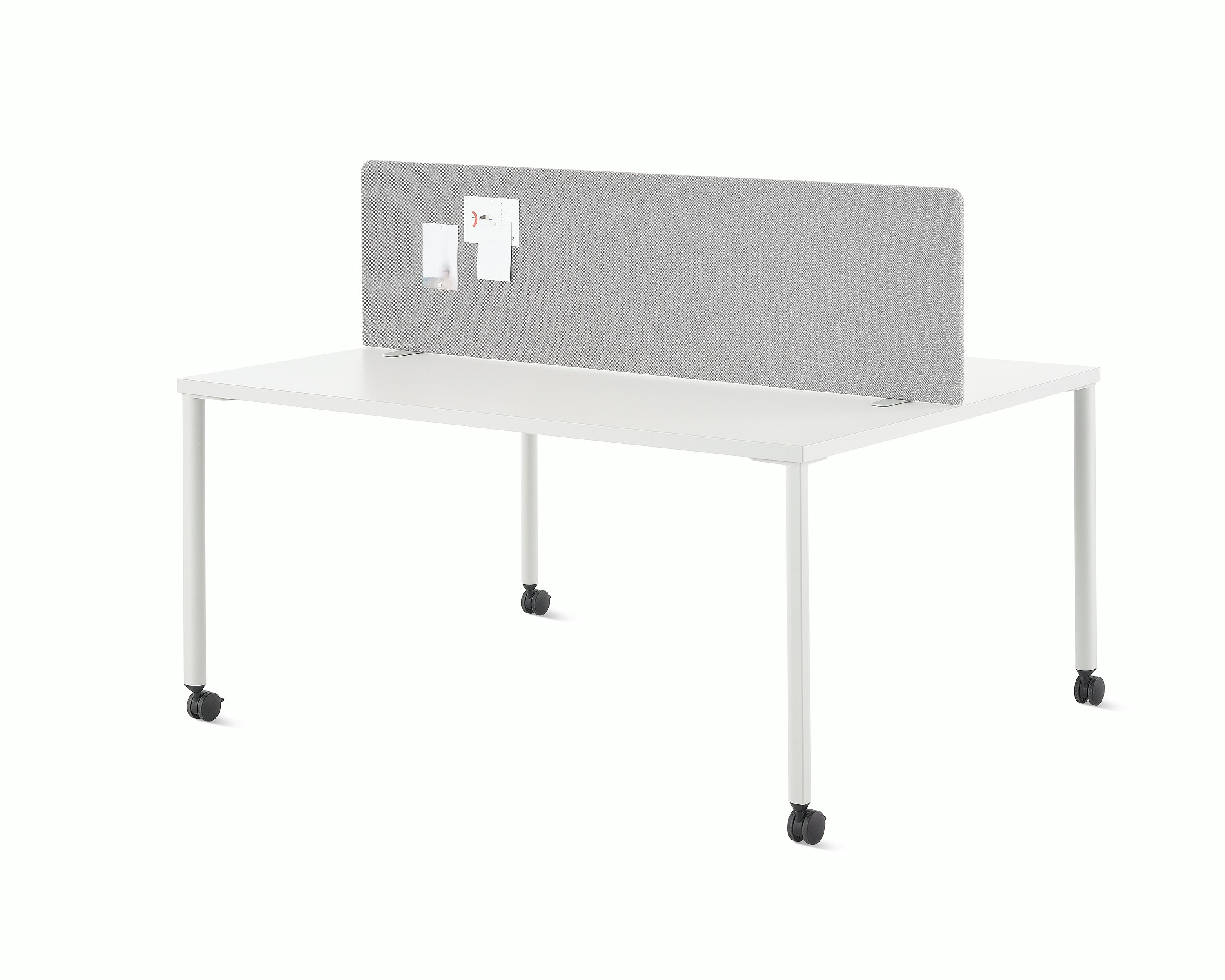 Grey OE1 Movable Screen on a white OE1 Project Table.