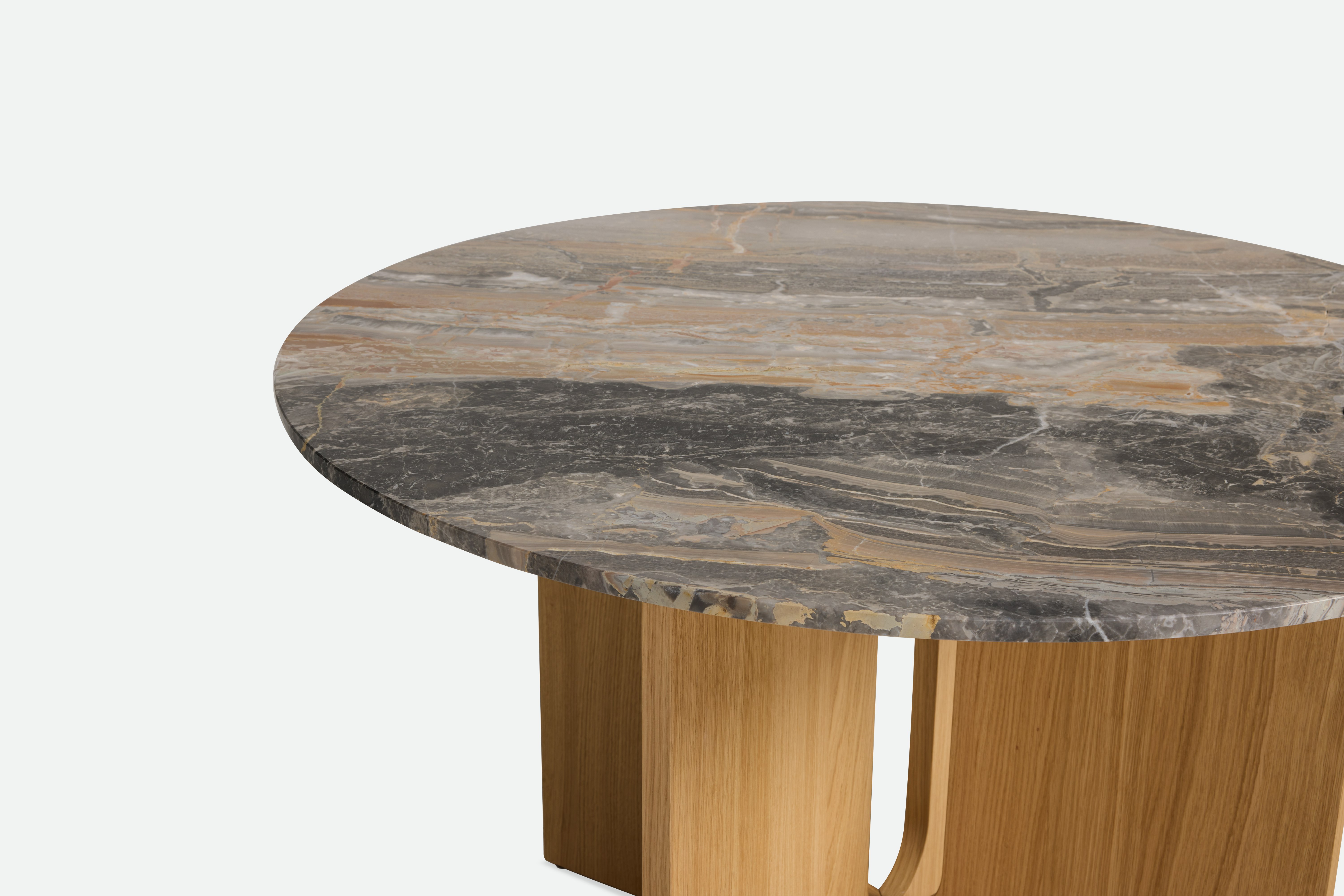 Androgyne Dining Table,  grey-galaxy,  oak