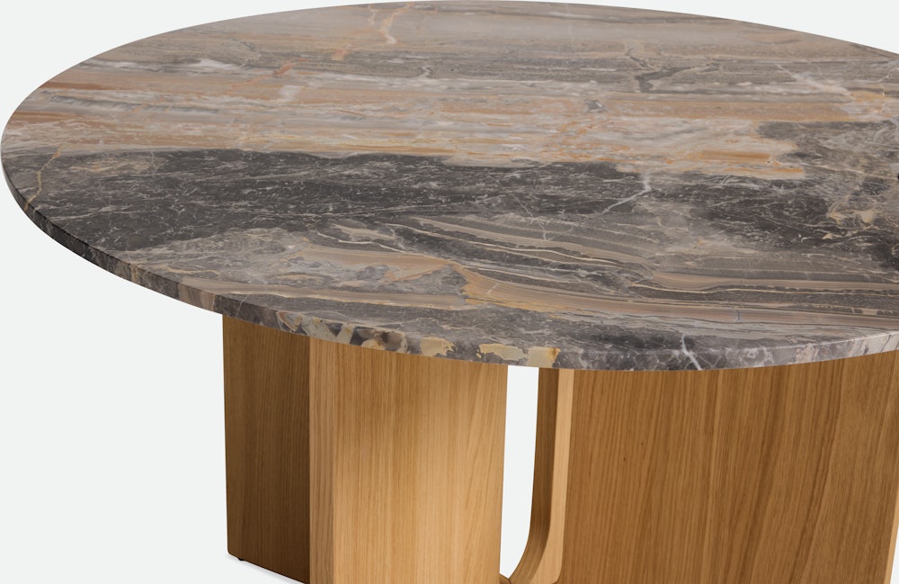 Androgyne Dining Table,  grey-galaxy,  oak