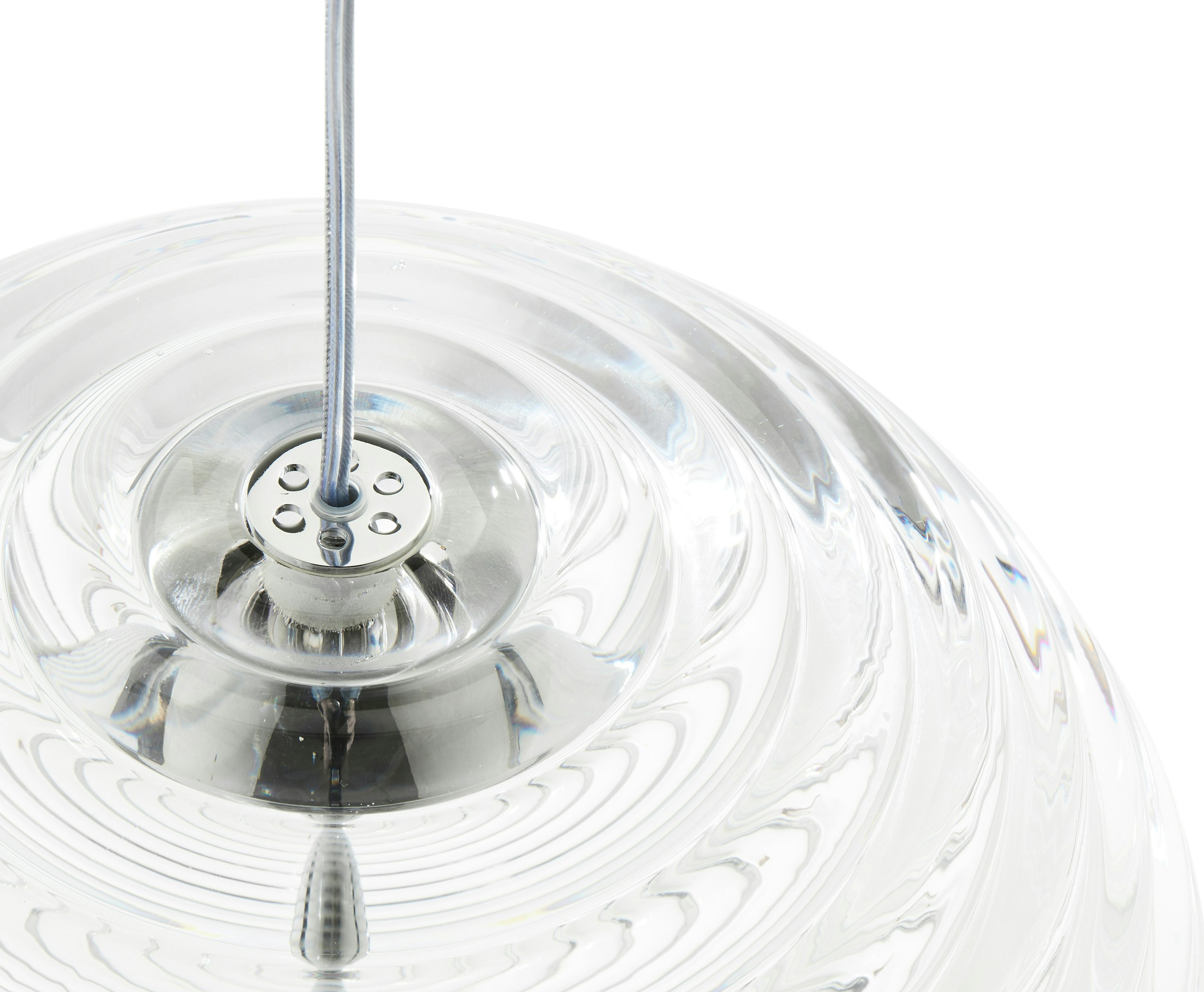 Press Pendant Sphere Clear LED - Glass