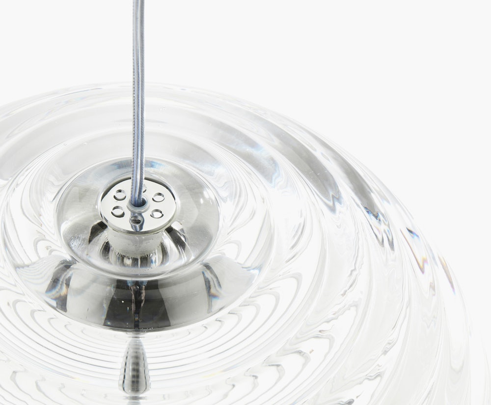 Press Pendant Sphere Clear LED - Glass
