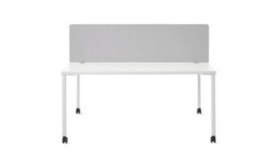 Grey OE1 Movable Screen on a white OE1 Project Table.