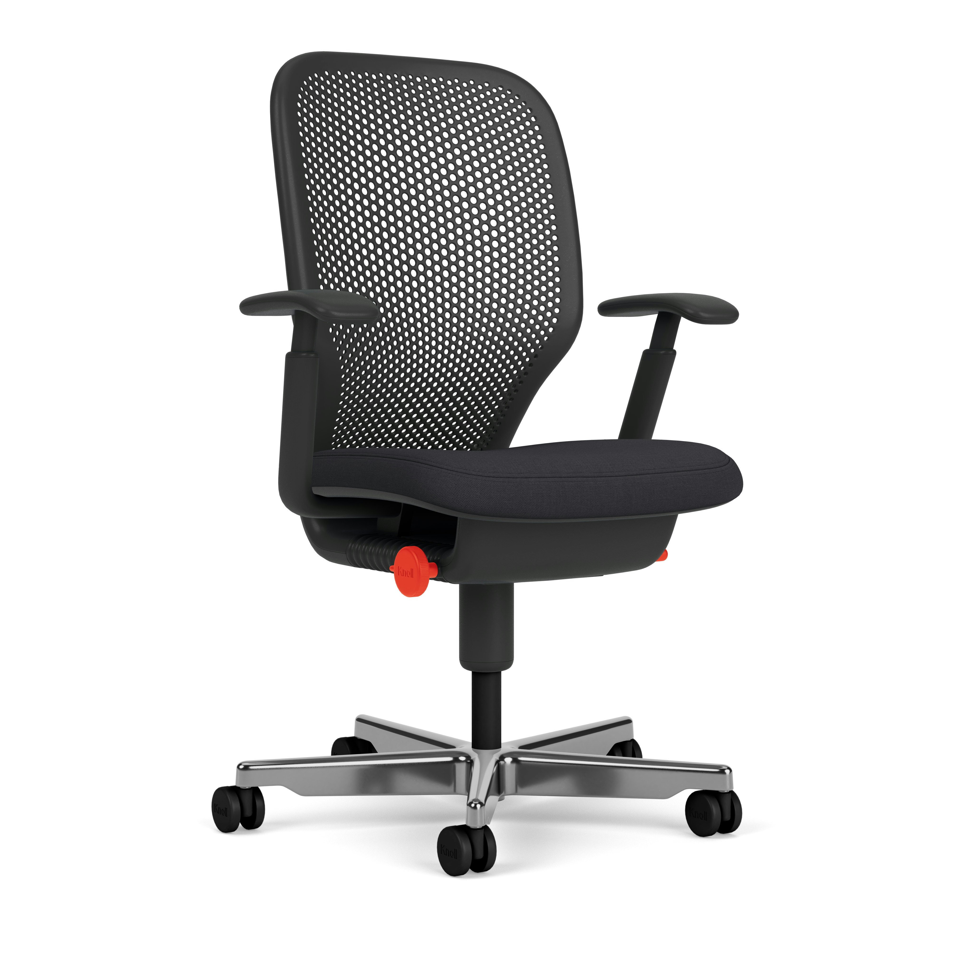 Newson Task Chair - Height Adjustable Arms, Polished Aluminum Base
