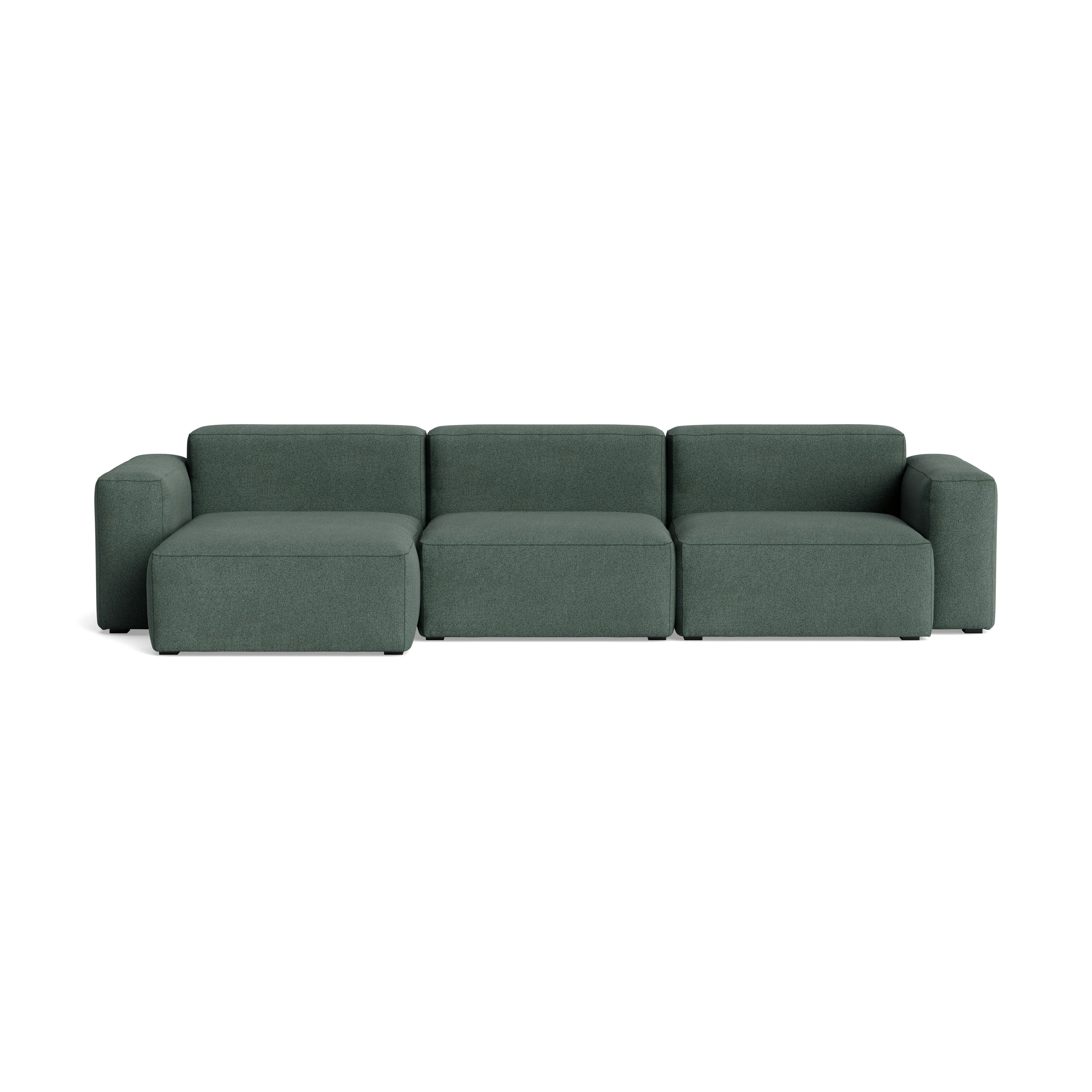 Mags SL Sectional with Wide Chaise - Left, Pecora, Green