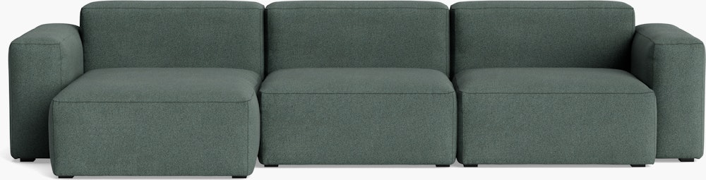 Mags SL Sectional with Wide Chaise - Left, Pecora, Green