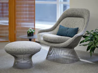 Platner Easy Chair, Platner Ottoman