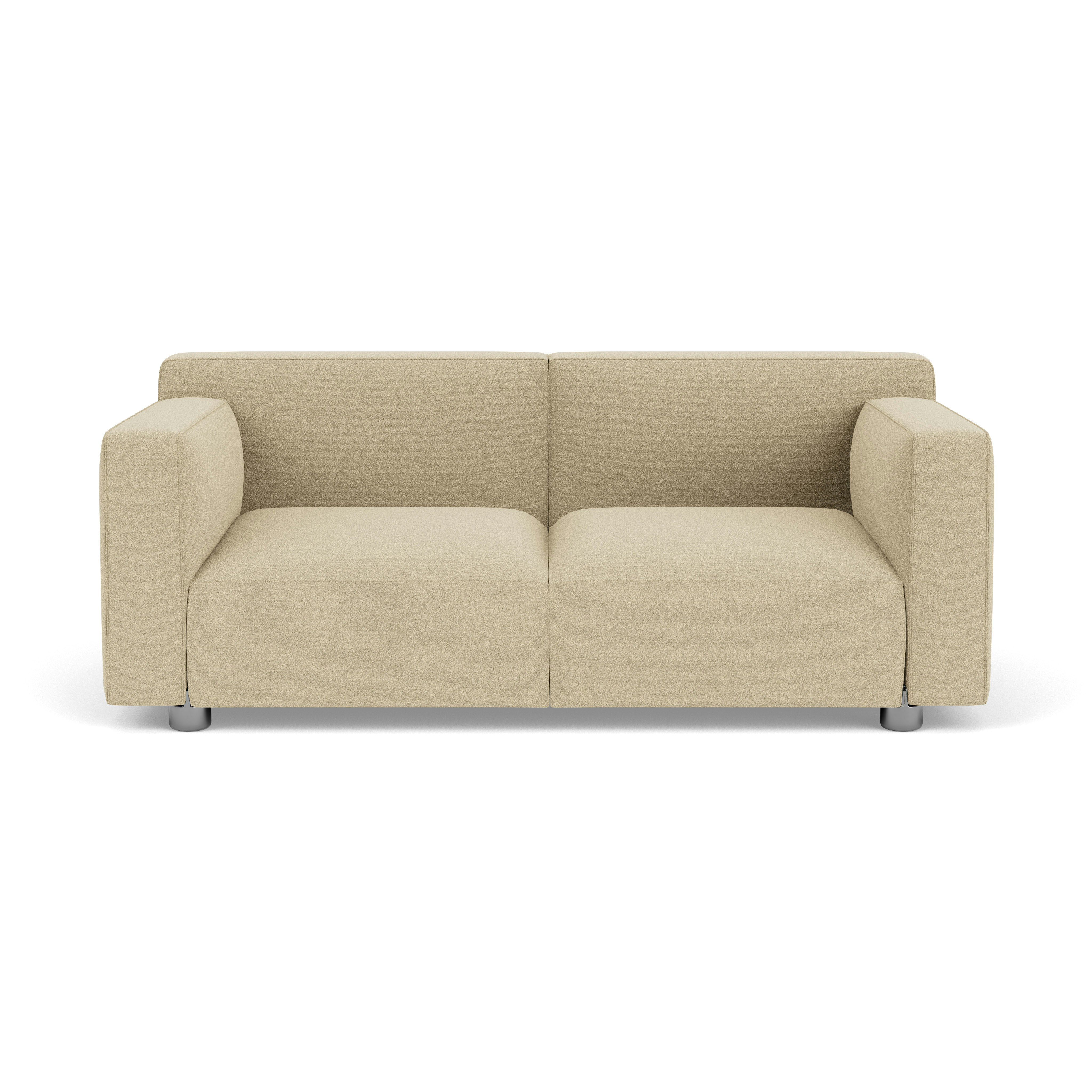 Barber Osgerby Sofa - Two Seater, Classic Boucle, Neutral, Chrome