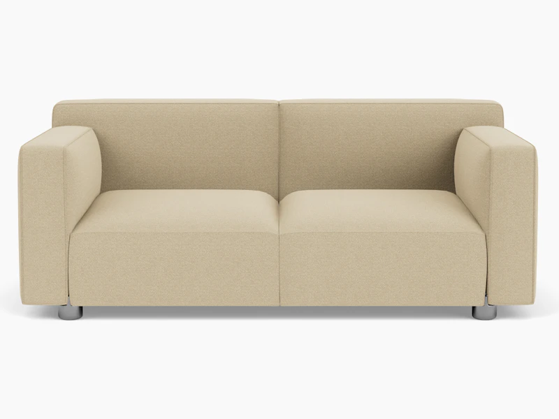 Barber Osgerby Sofa - Two Seater, Classic Boucle, Neutral, Chrome