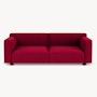 Barber Osgerby Sofa - Three Seater, Hourglass, Flame, Jet Black