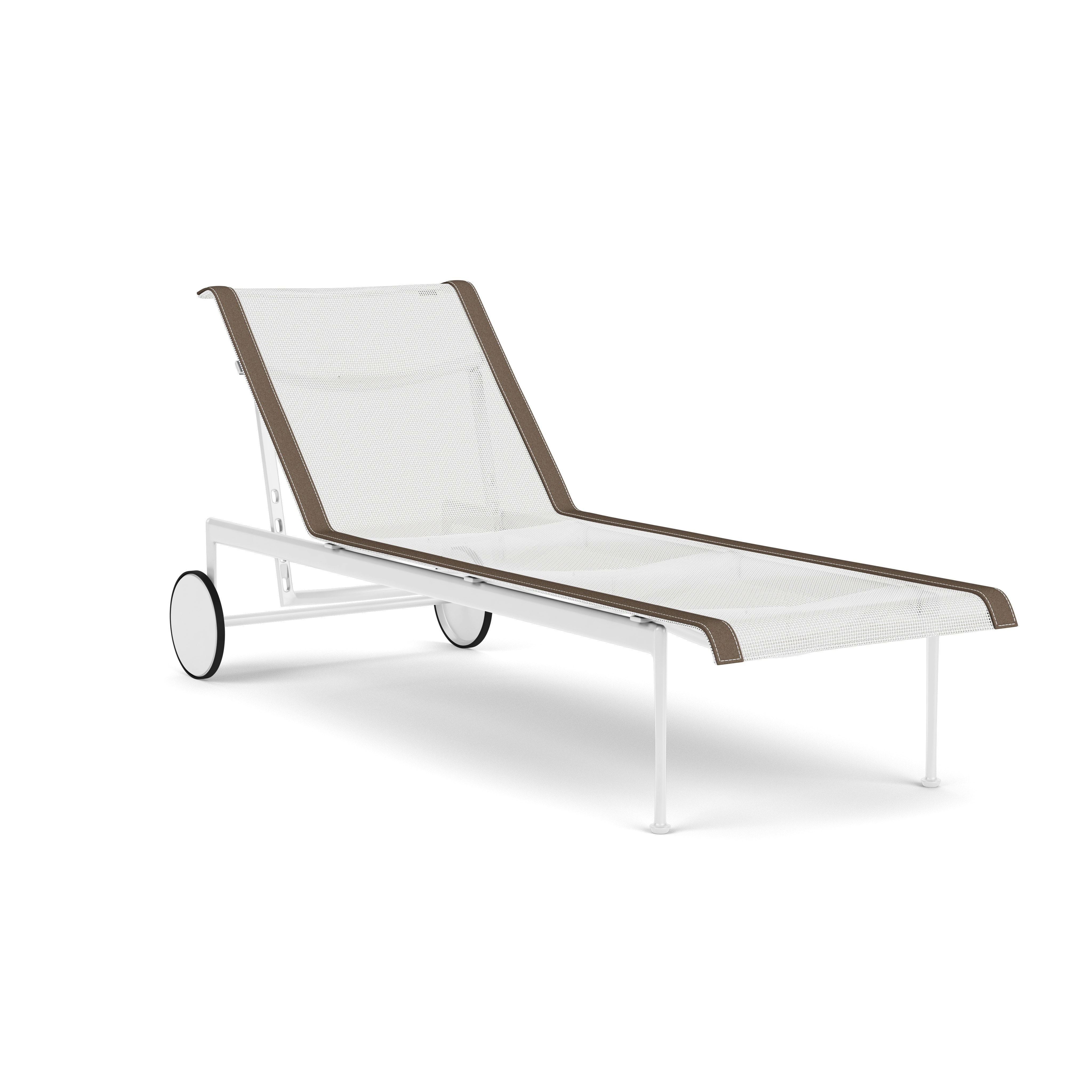 1966 Adjustable Chaise - White, Brown, White