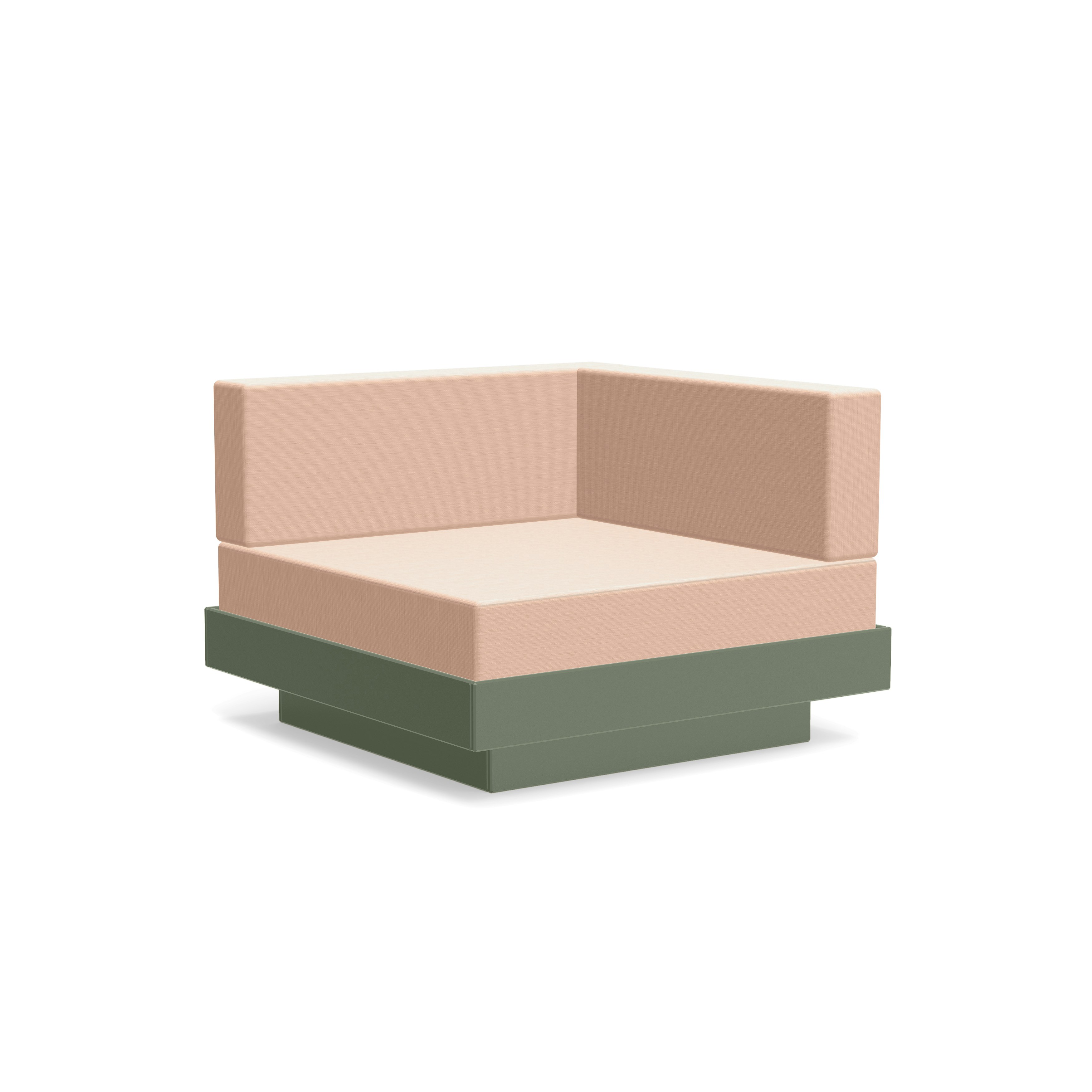 Platform One Sectional Corner - Sage Frame,  Petal Cushions