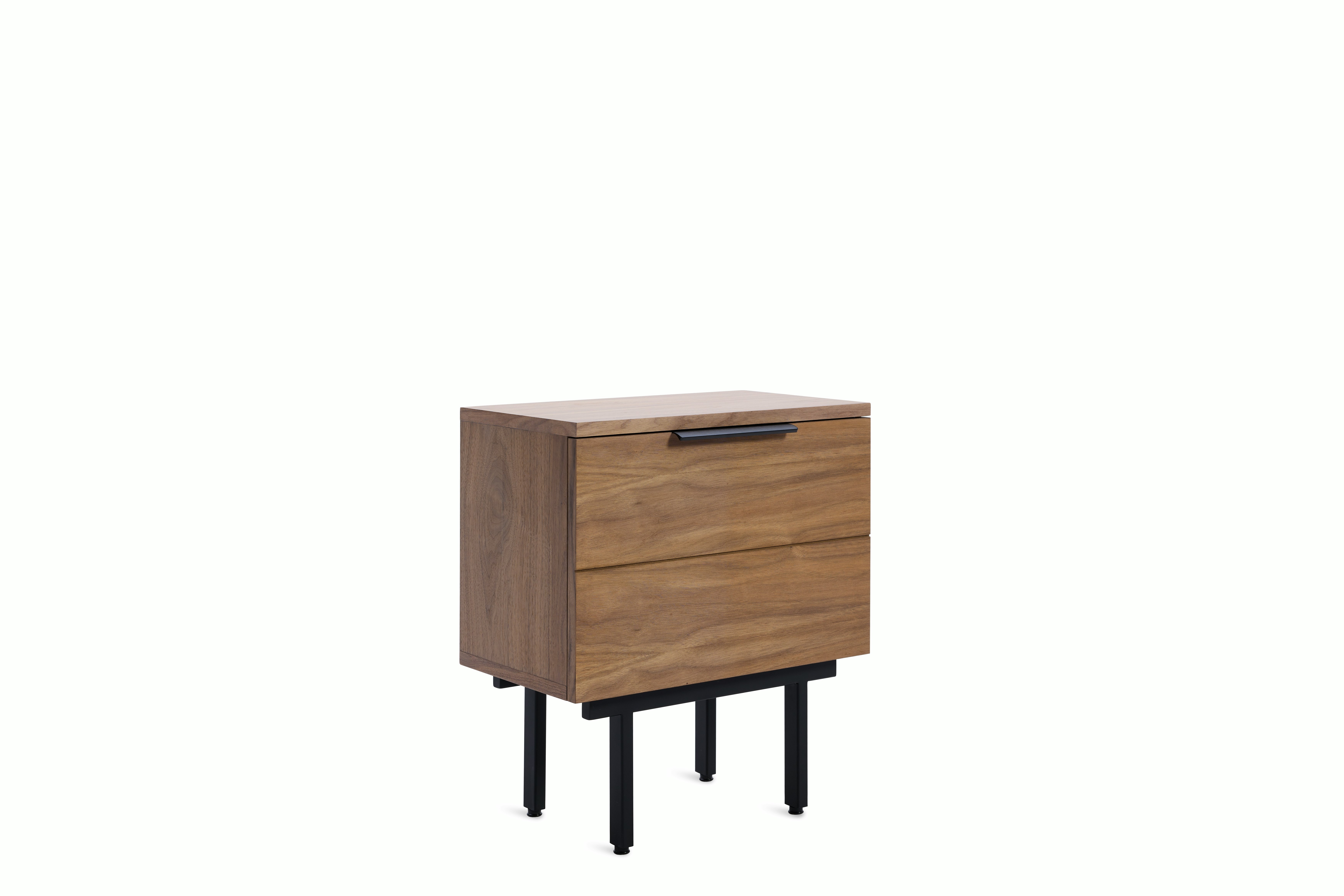Elemental Bedside Table - Walnut