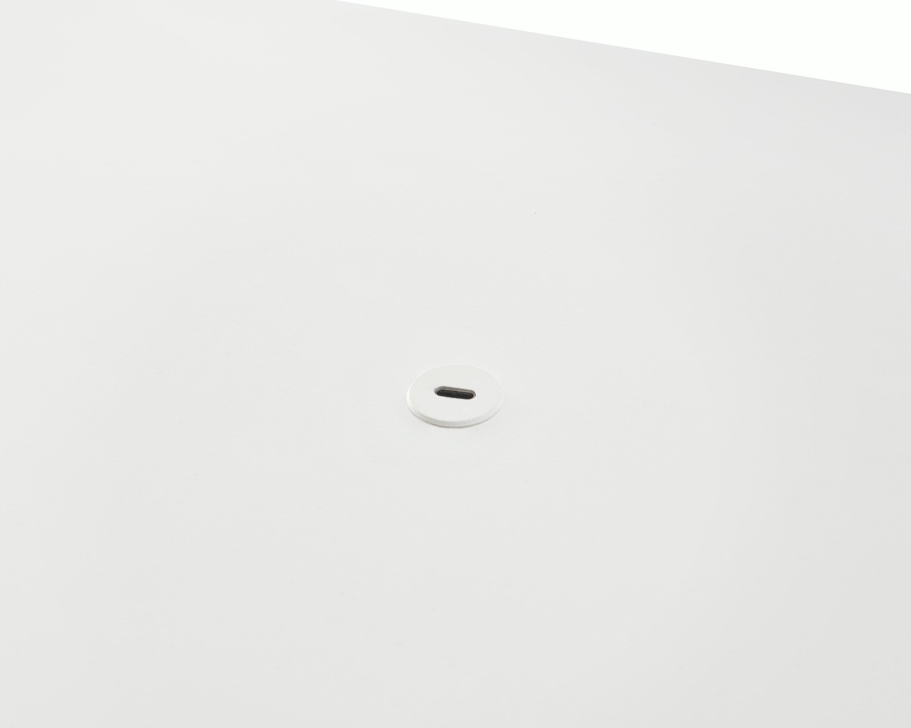 Surface-integrated single port USB-C power solution shown in white.