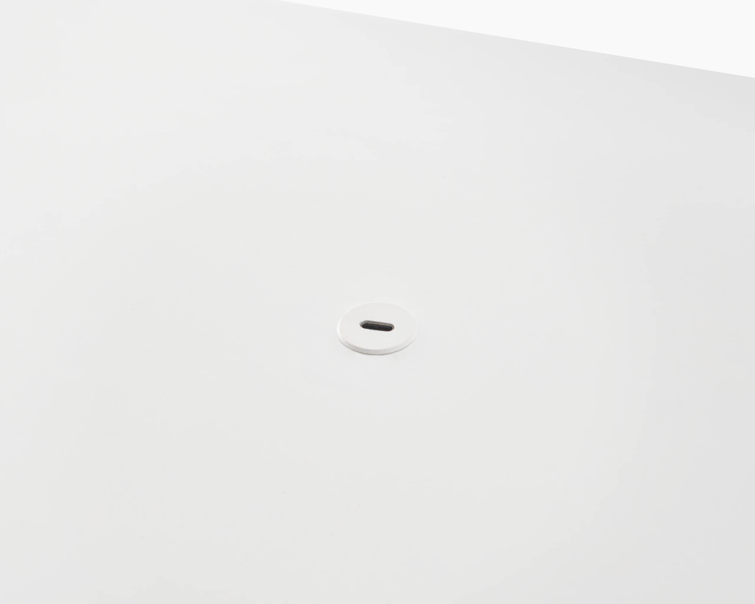 Surface-integrated single port USB-C power solution shown in white.