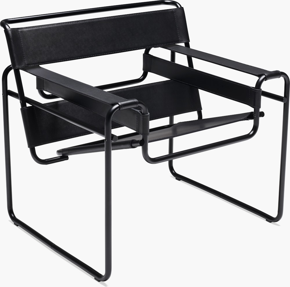 Wassily Chair in Black and Onyx Matte Black 