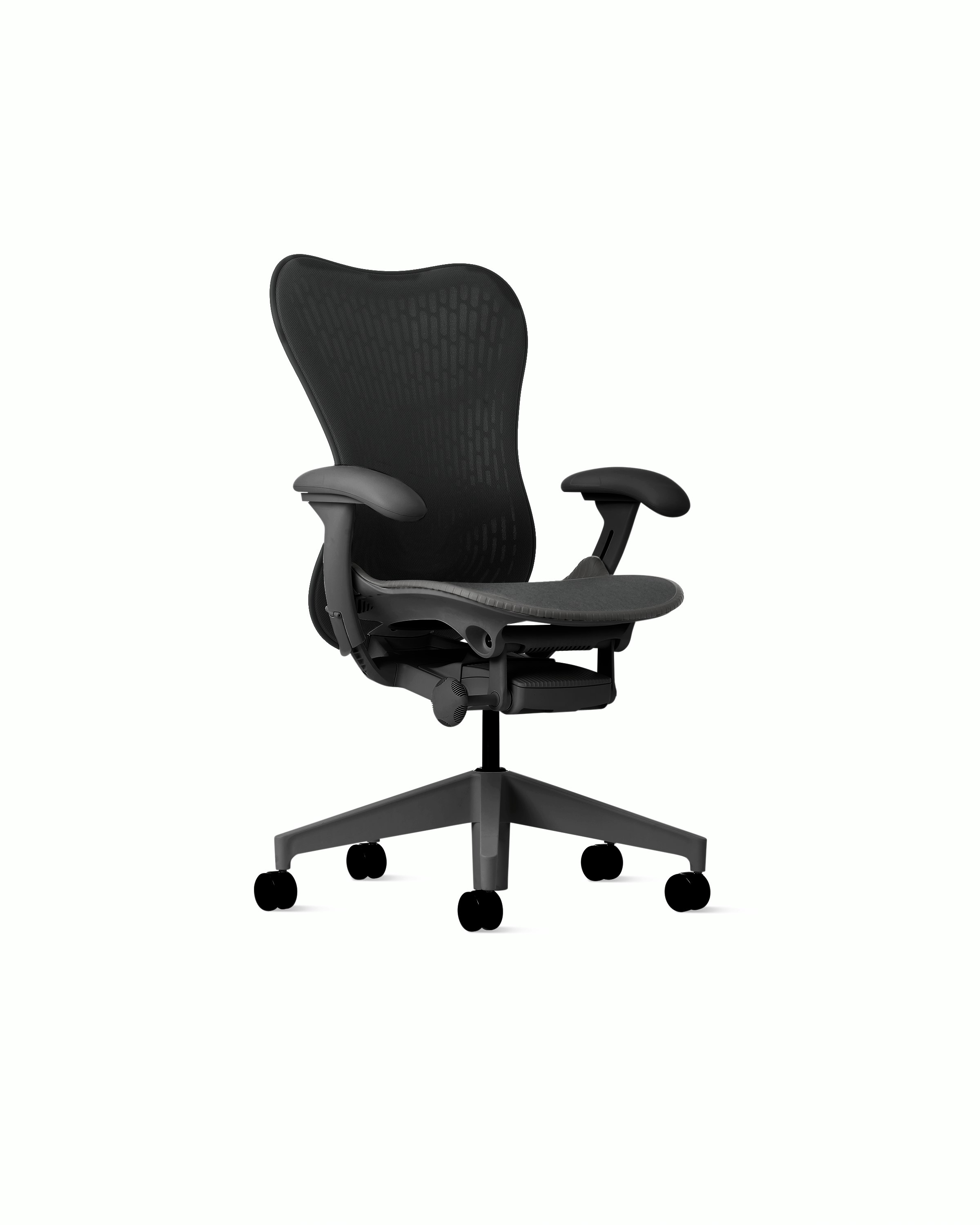 Mirra 2Chair in Graphite with Graphite Butterfly Suspension and Fixed Seat