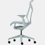 A glacier mid-back Cosm Chair with height adjustable arms.