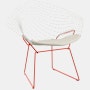 Bertoia Two-Tone Diamond Lounge Chair with Seat Pad