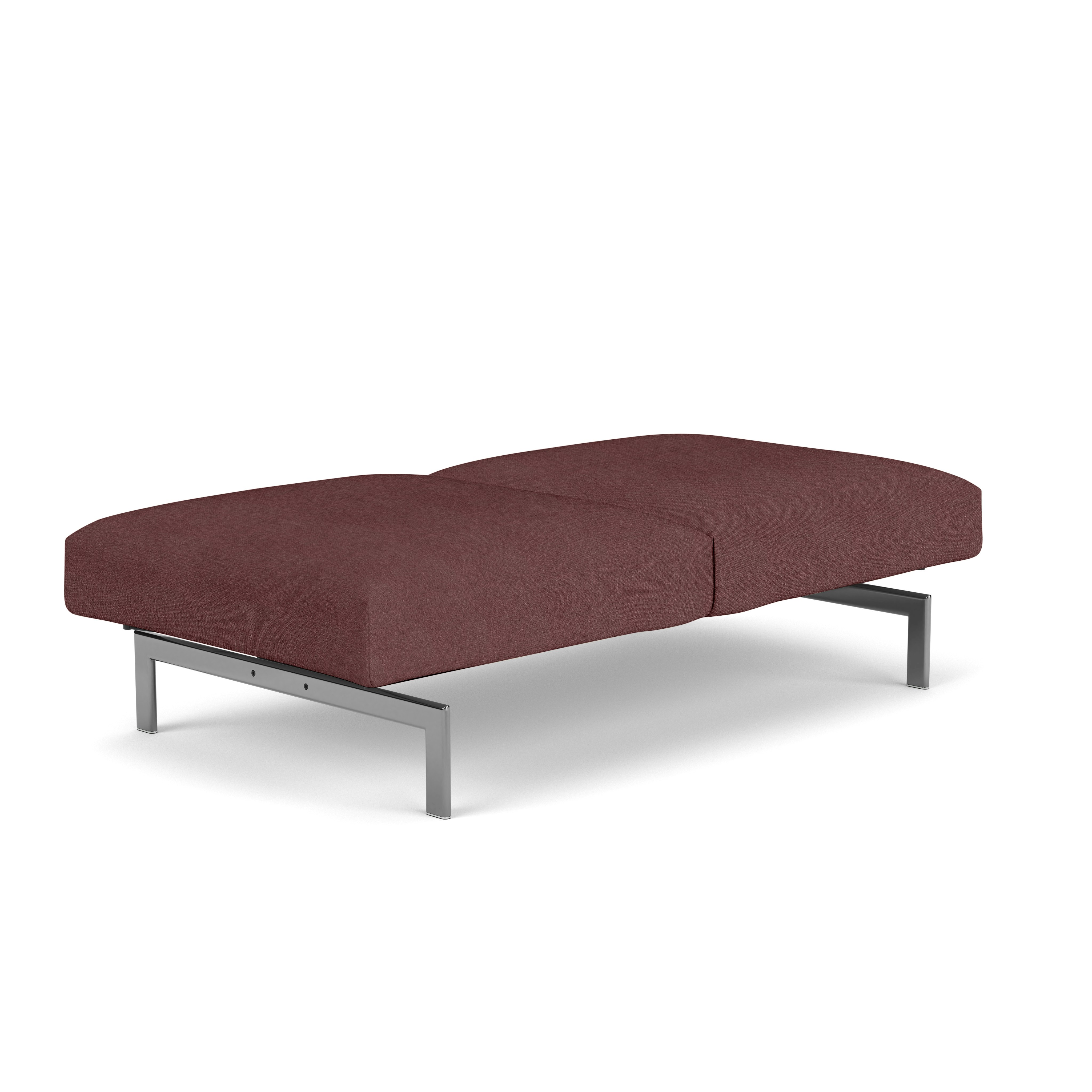 Avio Bench - Two Seater,  Aegean,  Eggplant,  Polished Chrome