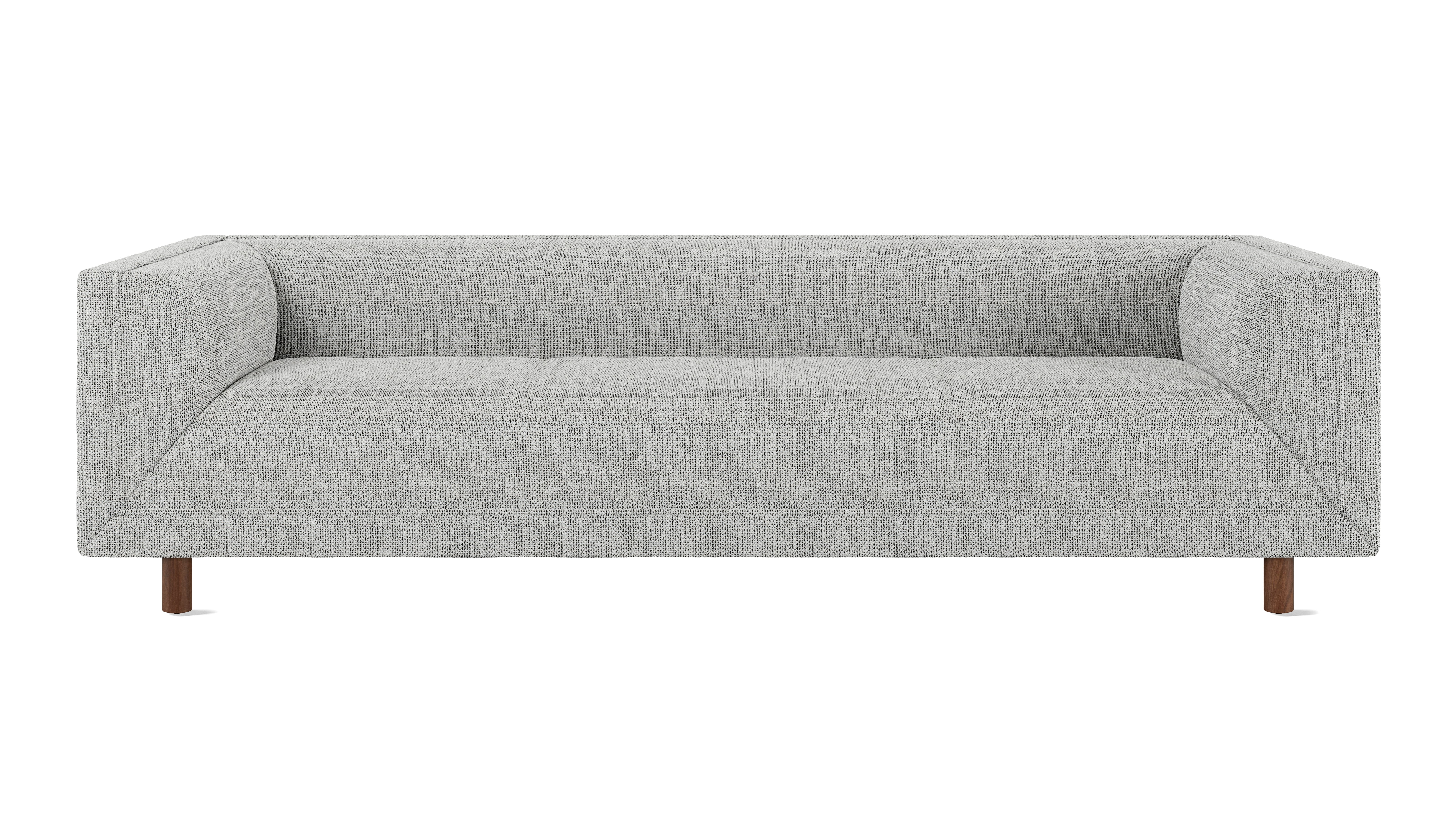 Rolled Arm Sofa 96,  Capri,  Silver,  Walnut