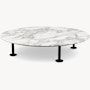 Grasshopper Coffee Table - Marble, Satin Arabescato, Black