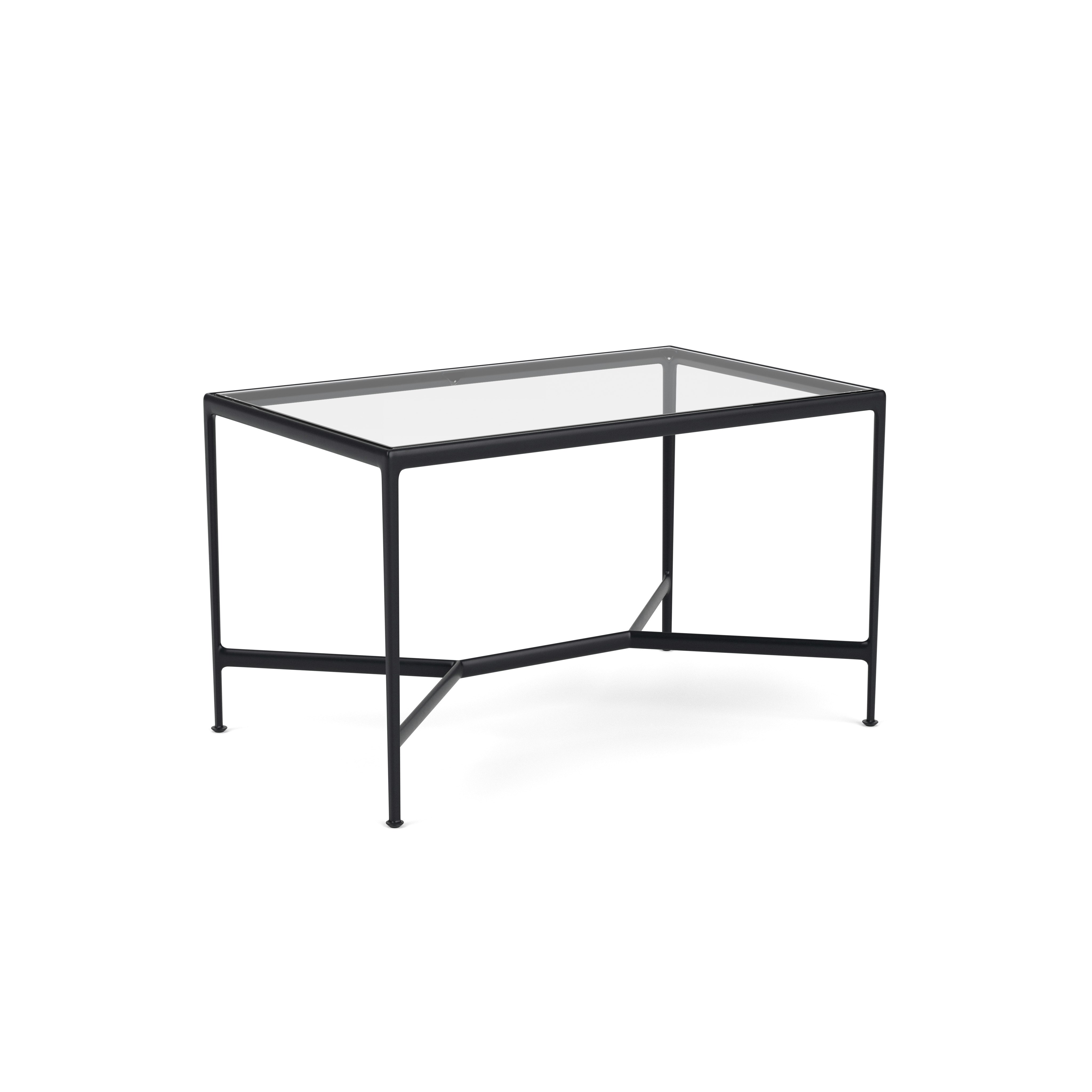 1966 High Table - Counter Height, 60" x 38", Clear Glass, Onyx