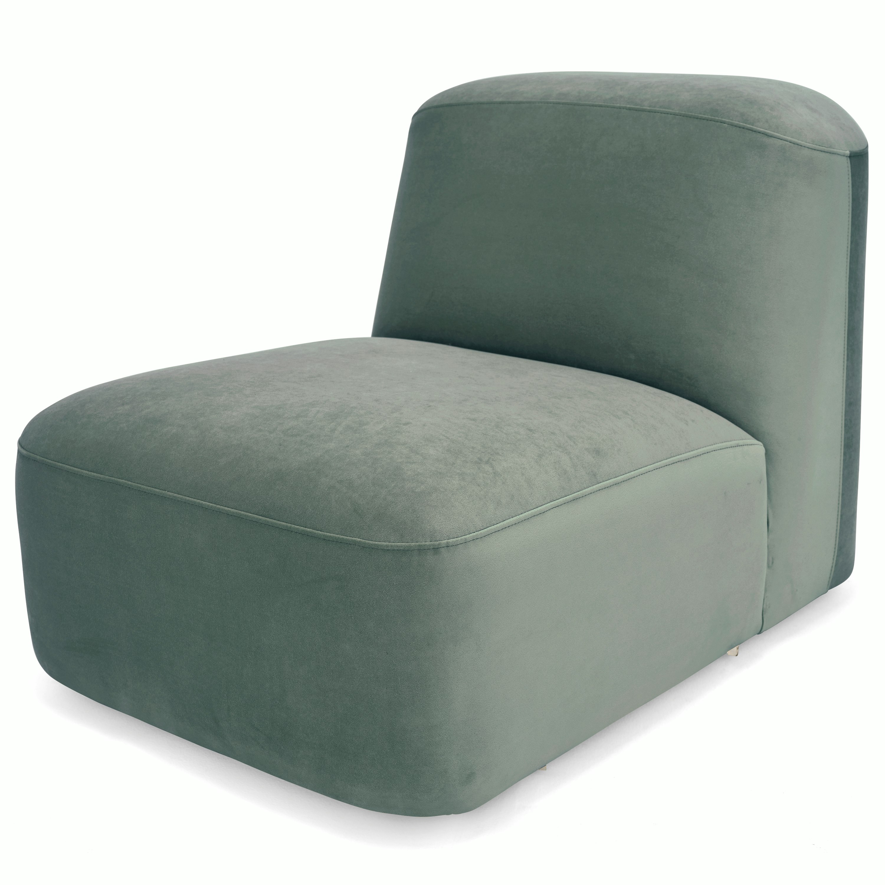 Muse Armless Single Seater, Velvet Agave