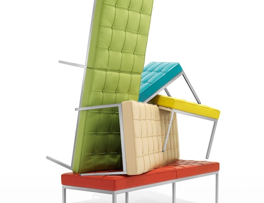 Florence Knoll Bench Florence Knoll Bench in Spinneybeck leather upholstery.