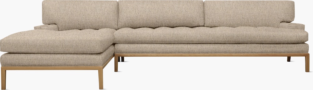 Forster Sectional with Chaise - Left,  Novato,  Dune,  Oak