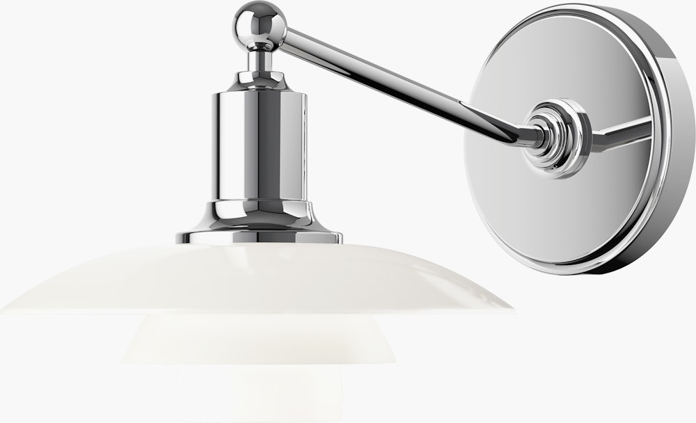 PH 2/1 Wall Lamp in white opal glass