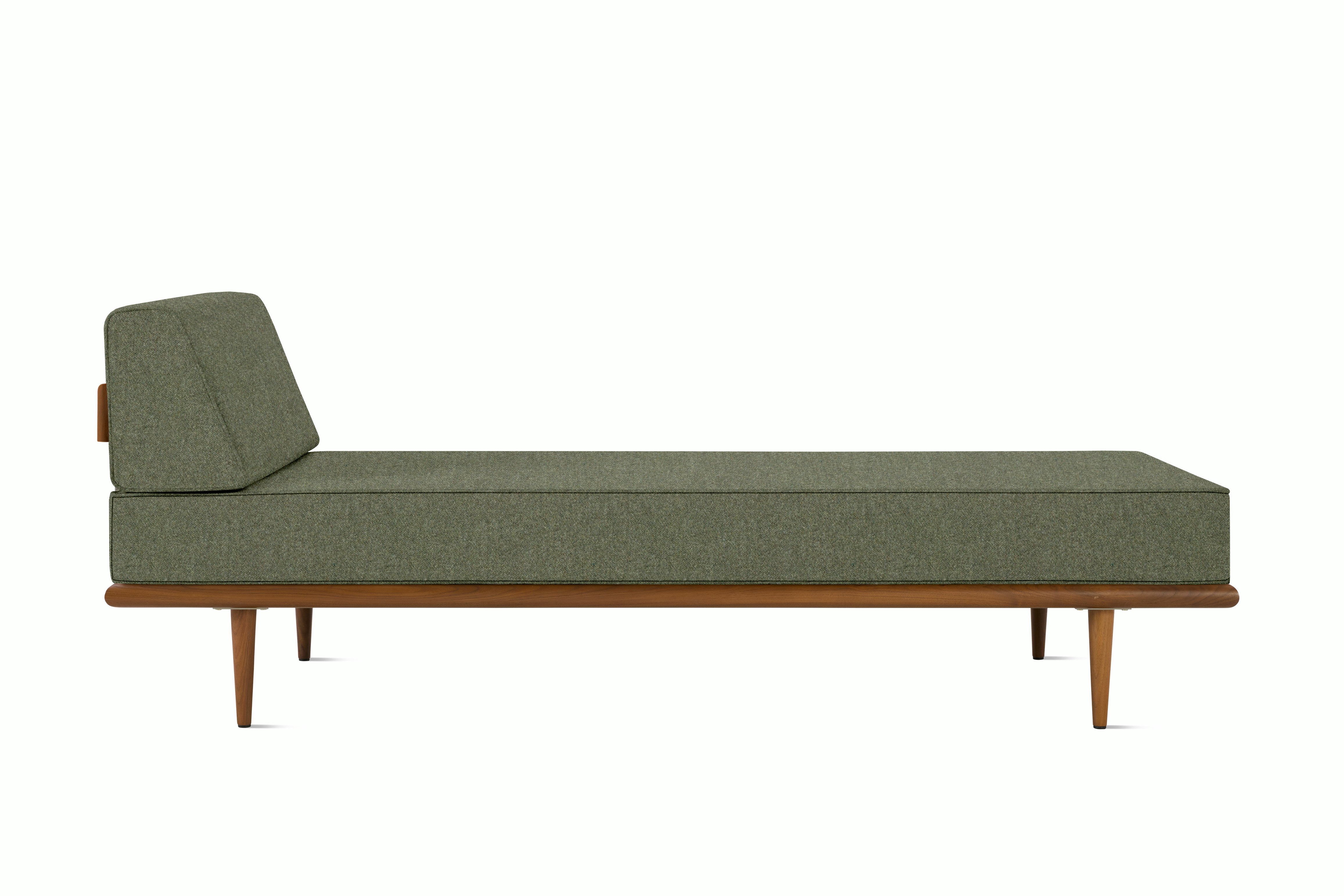 Nelson Daybed - Side Bolster,  Walnut,  Luce,  Agrarian,  Taper