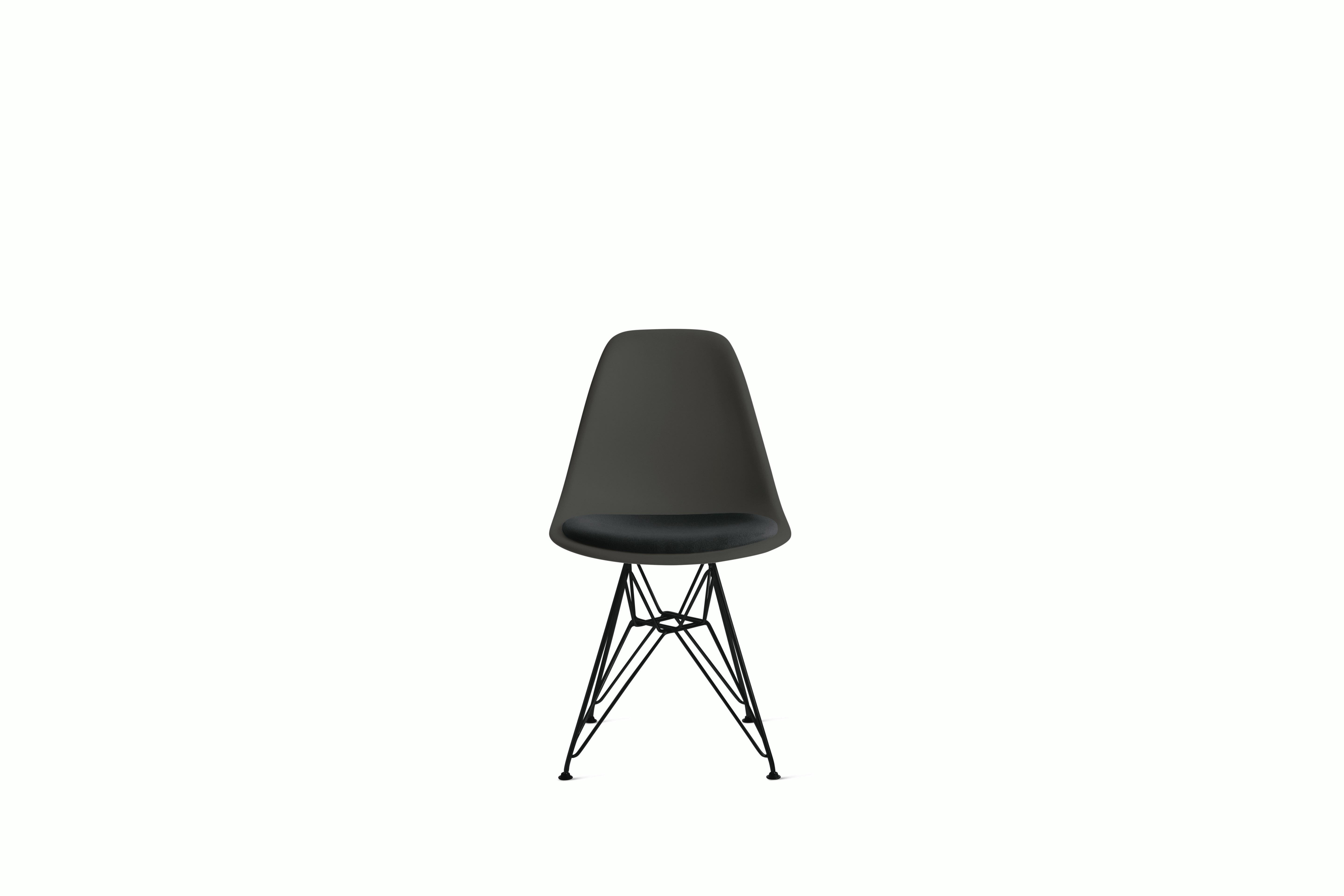 Eames Molded Plastic Side Chair with Seat Pad (DWR)