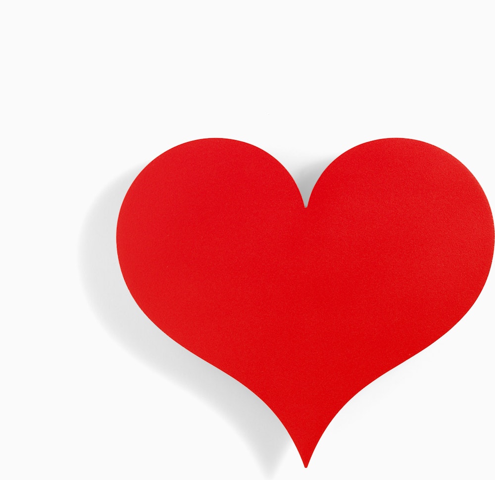 Girard Little Heart Metal Wall Relief - Red