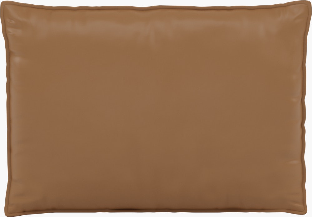In Situ Throw Pillow - Square,  Refine Leather,  Cognac