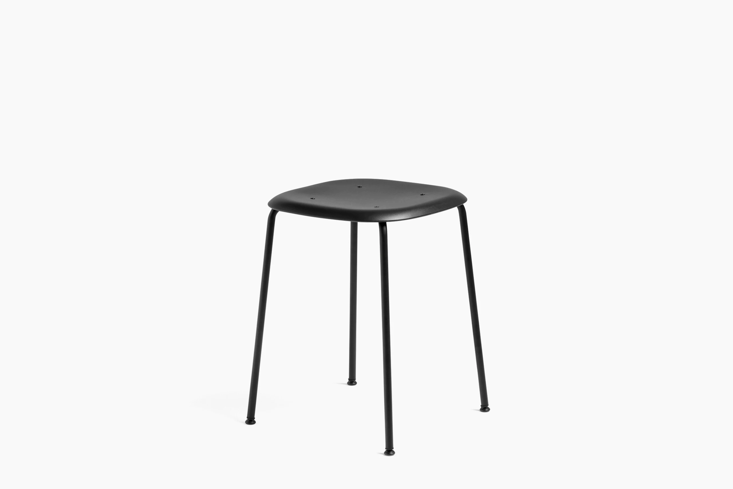 A Soft Edge 75 low stool in black.