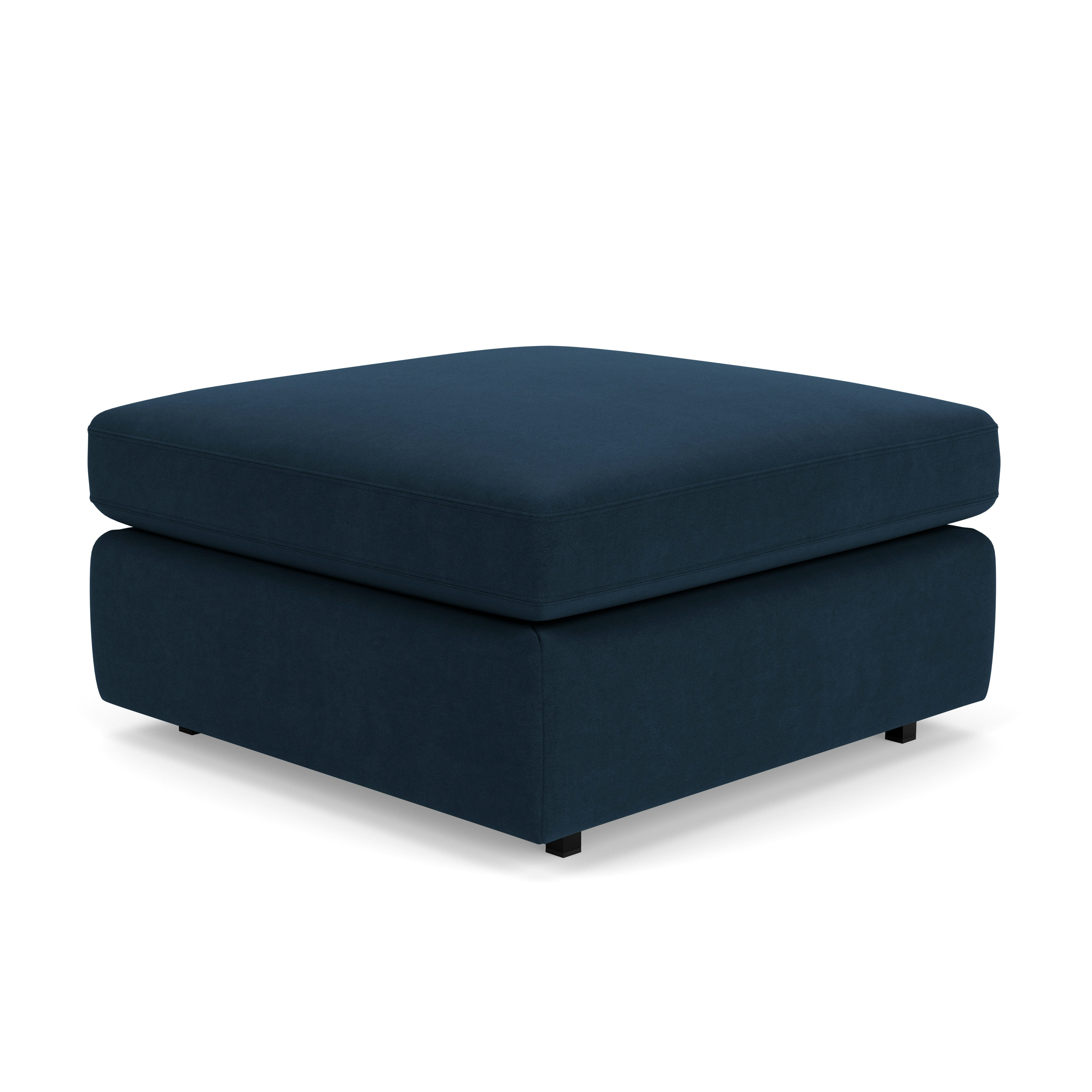Pfister Ottoman - Ultrasuede, Midnight
