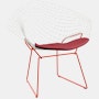 Bertoia Two-Tone Diamond Lounge Chair with Seat Pad