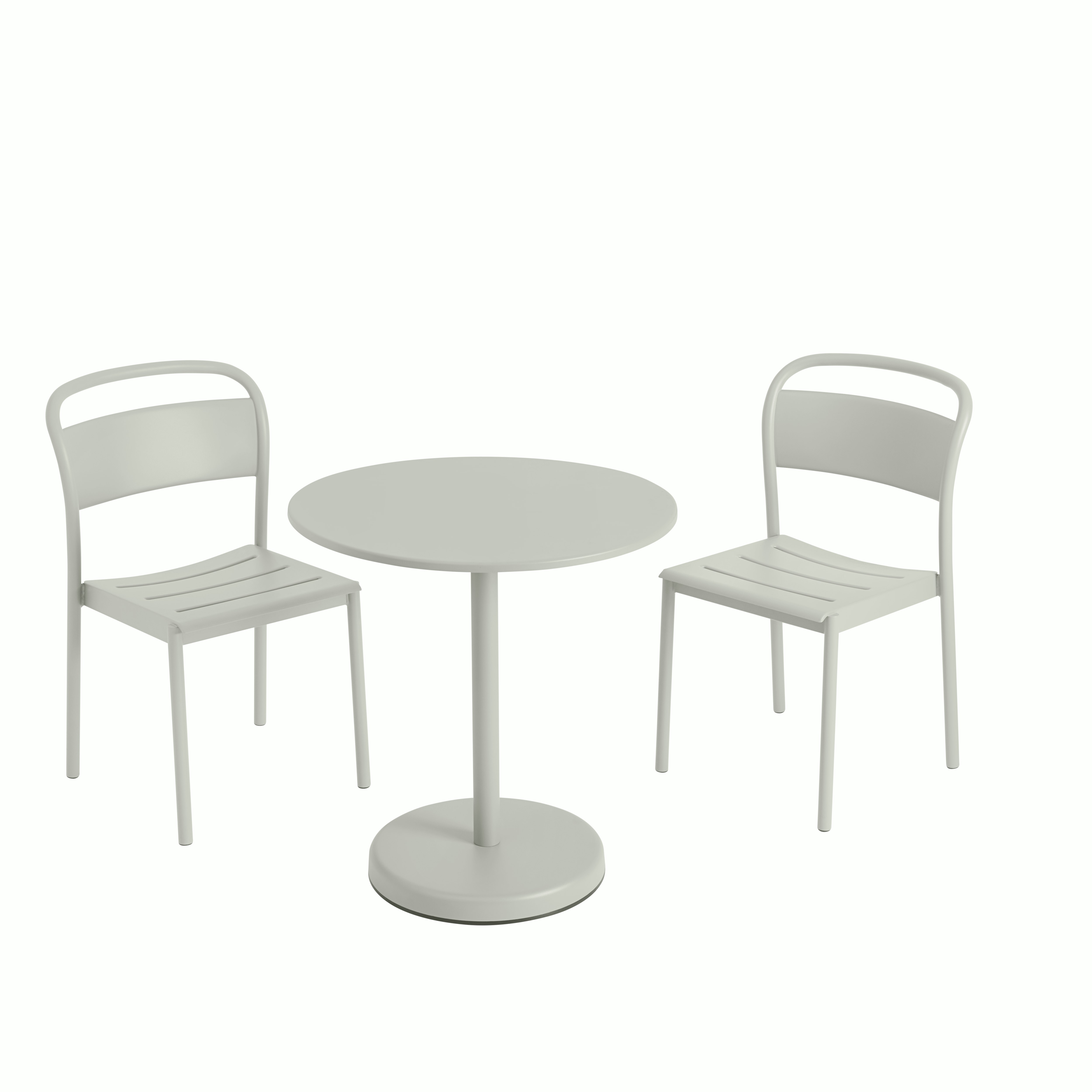 Linear Cafe Set - Round Table,  Grey