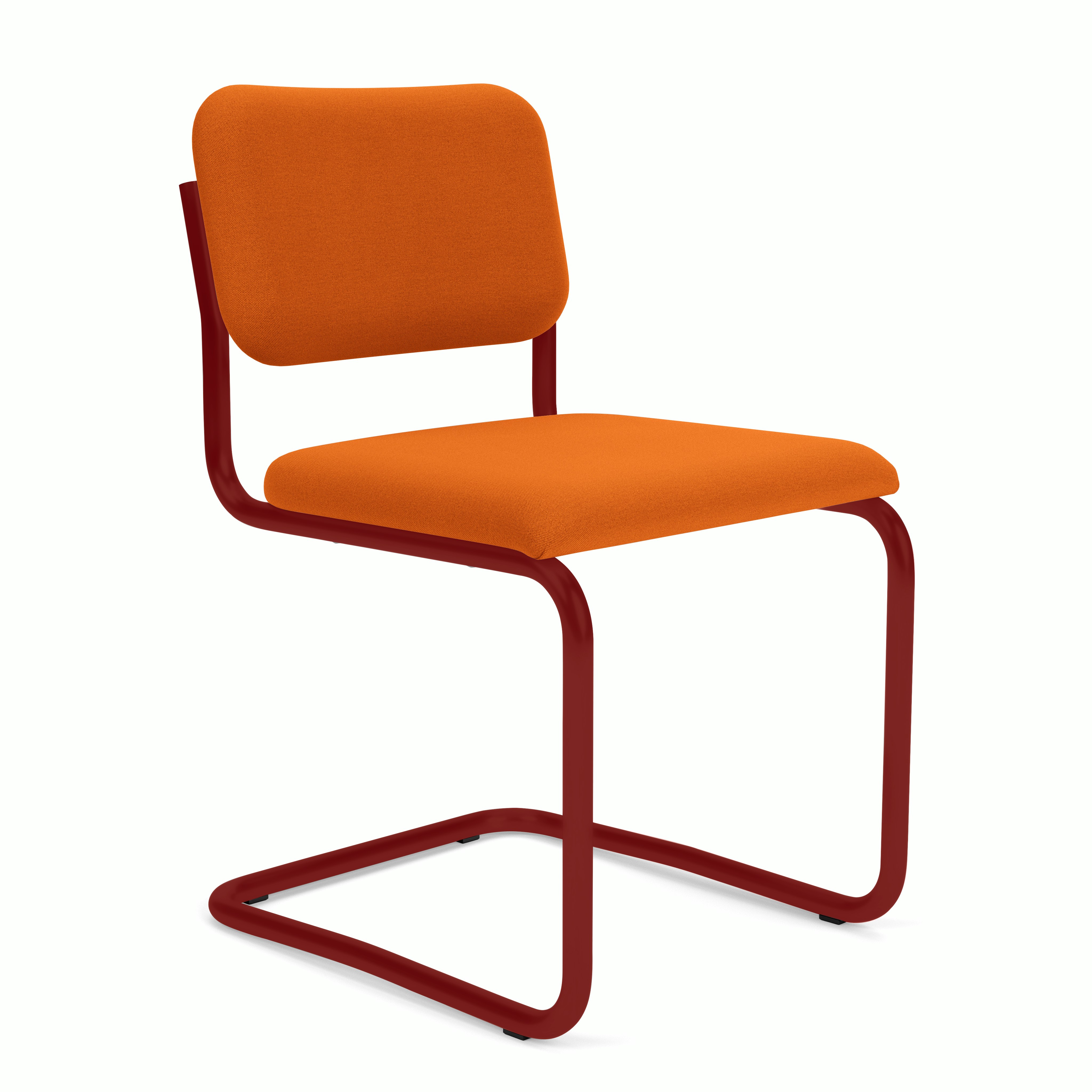 Cesca Upholstered Chair - Side Chair ,  Fully upholstered,   hourglass,  sunshine,  red frame