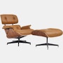 Eames Lounge & Ottoman - Standard,  Santos Palisander,  Bamboo,  Russet