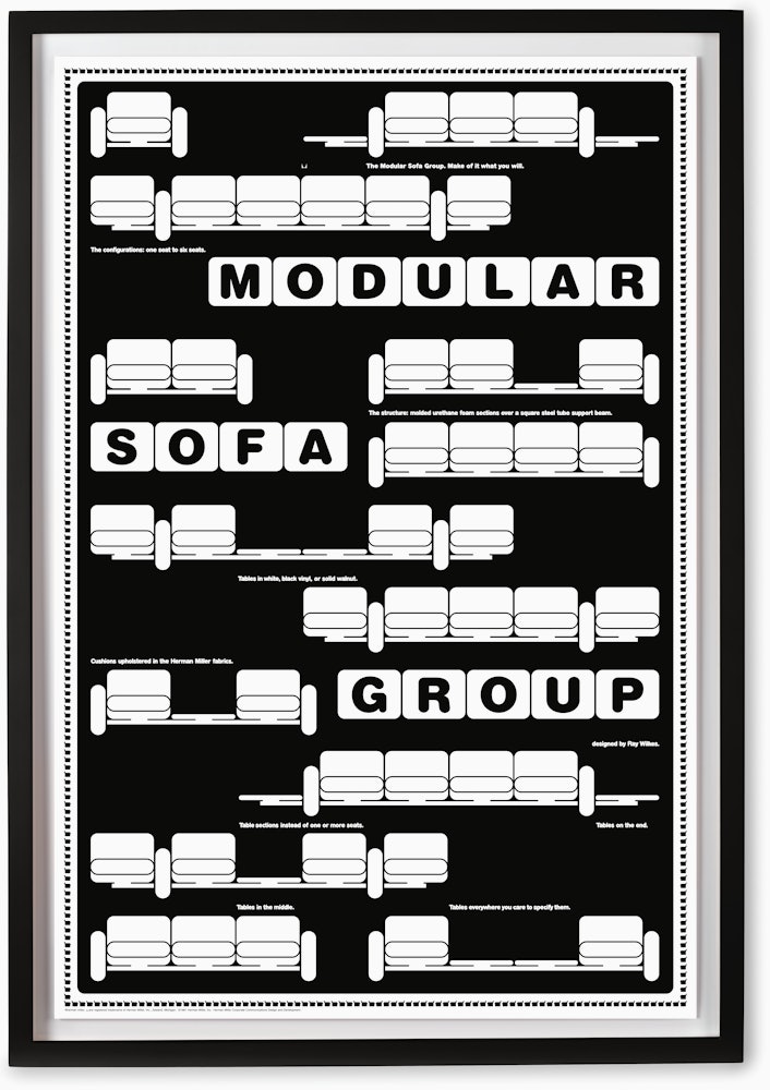 Modular Sofa Group By Barbara Loveland - Framed,  Black