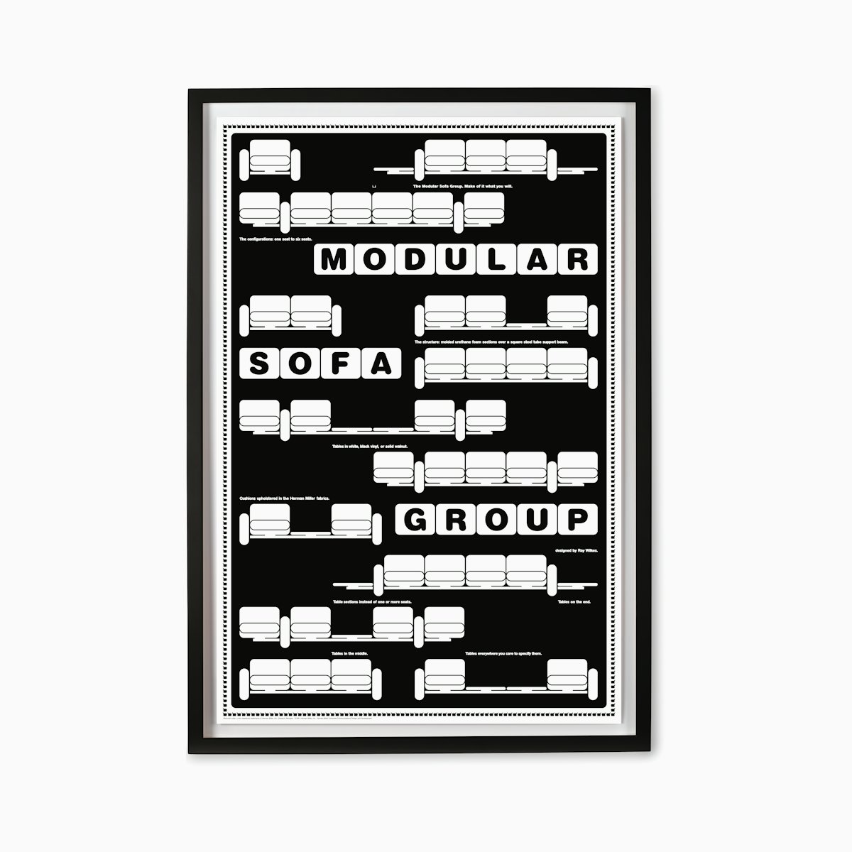 Wilkes Modular Sofa Group Poster Wilkes Modular Sofa Group Framed Poster