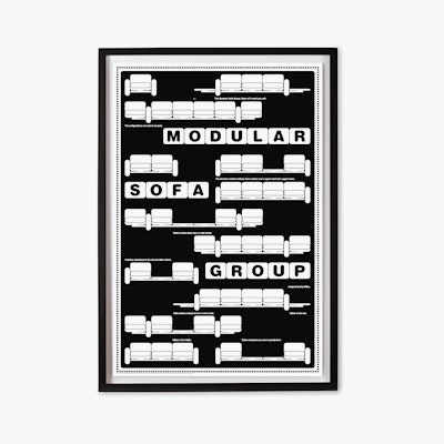 Modular Sofa Group By Barbara Loveland - Framed,  Black
