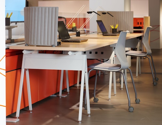 The Office Network Gallery NeoCon 2015 Horsepower Pop Up Antenna Workspaces MultiGeneration by Knoll Sparrow Smokador KnollExtra benching sawhorse fence